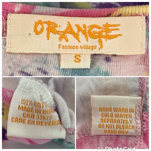 Orange Fashion Village Floral Patterned Cotton Longer Tank, Small - Picture 16 of 16